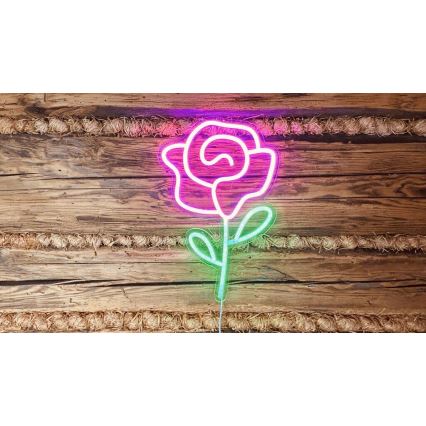2Kids Toys - LED Neonowa dekoracja ścienna LED/5W/USB róża