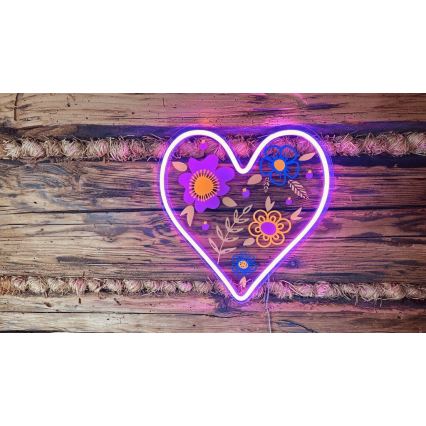 2Kids Toys - LED Neonowa dekoracja ścienna LED/5W/USB serce