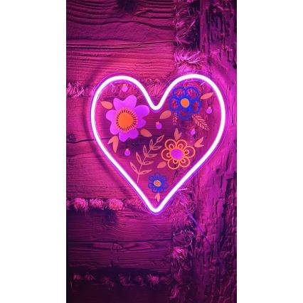 2Kids Toys - LED Neonowa dekoracja ścienna LED/5W/USB serce