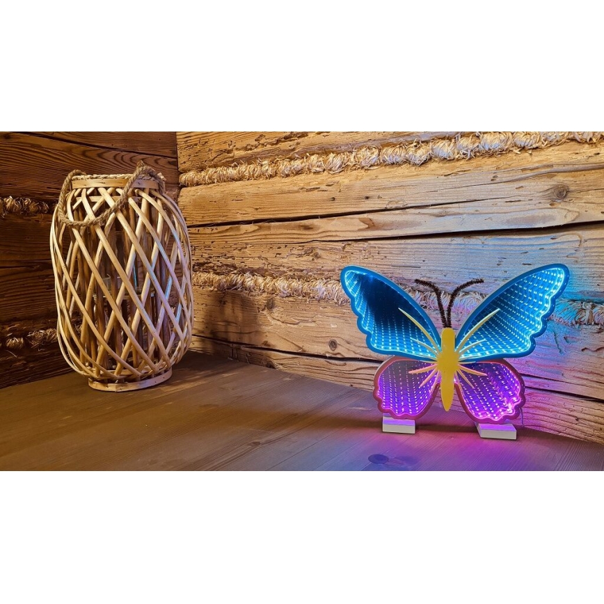 2Kids Toys - LED neonowa dekoracja stołowa LED/5W/USB motyl