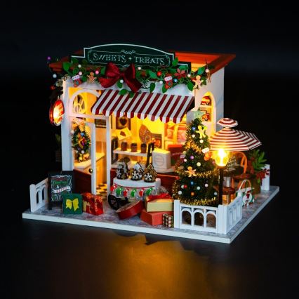 2Kids Toys - Miniatura domku Cukiernia świąteczna 2xAAA