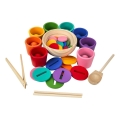2Kids Toys - Tęczowe kulki, monety i kubeczki 8 kolorów