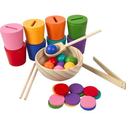 2Kids Toys - Tęczowe kulki, monety i kubeczki 8 kolorów