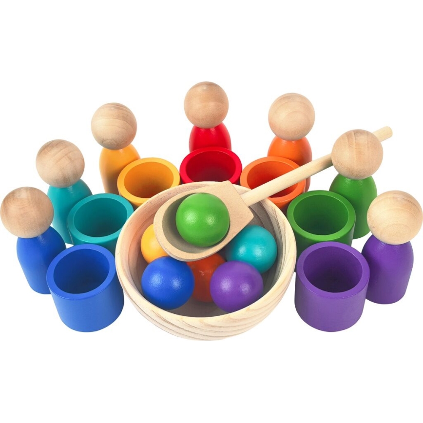 2Kids Toys - Tęczowe lalki z piłeczkami, 7 kolorów