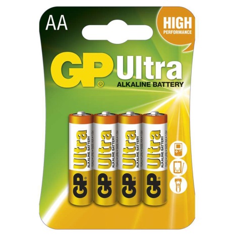 4 ks Bateria alkaliczna AA GP ULTRA 1,5V