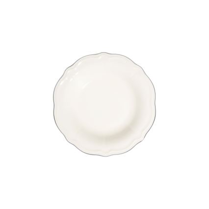 53-częściowy komplet obiadowy, biały/srebrny, porcelana