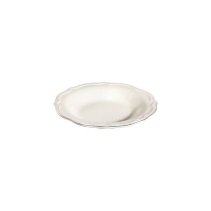 53-częściowy komplet obiadowy, biały/srebrny, porcelana