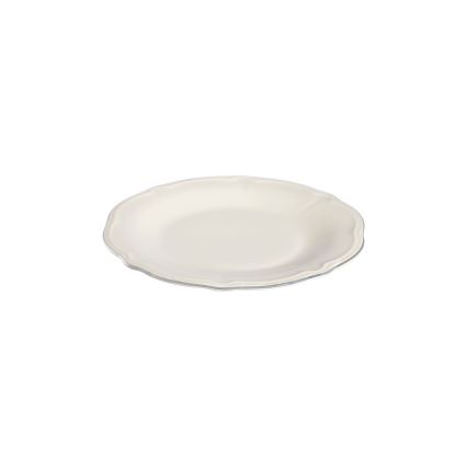 53-częściowy komplet obiadowy, biały/srebrny, porcelana