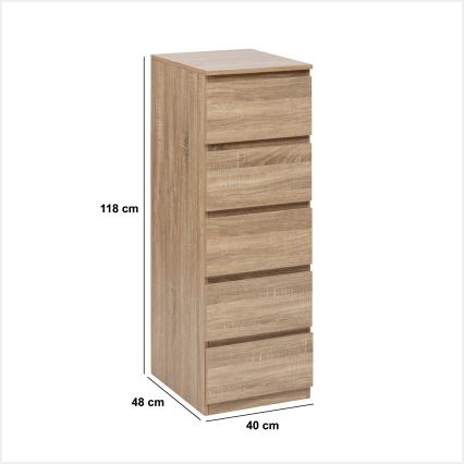 5five - Komoda HEIM 40x118x48 cm brązowa