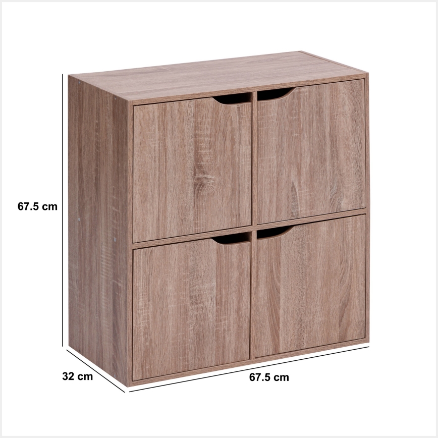 5five - Komoda TIDY 68x68x32 cm brązowa