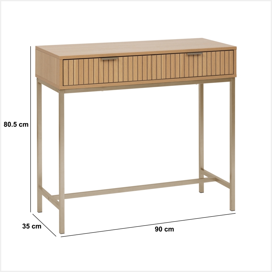 5five - Stolik konsolowy OPUS 90x35 cm brązowy