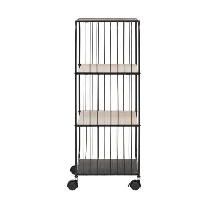 5five - Stolik serwujący/mobilna półka COLGE 74x43 cm czarny/beżowy