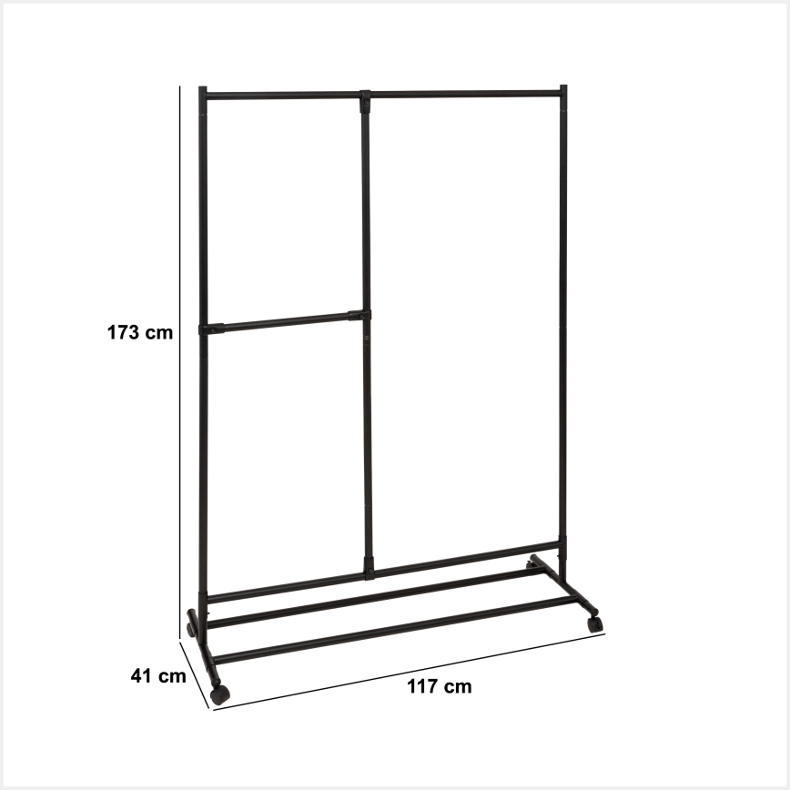 5five - Wieszak stojący KENY 173x117 cm czarny