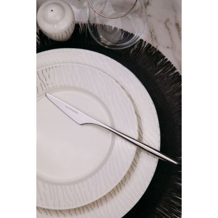 62-częściowy zestaw obiadowy, biały/srebrny, porcelana