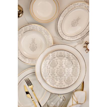 68-częściowy zestaw obiadowy wielobarwny/porcelana kostna