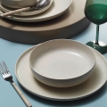 8-częściowy zestaw obiadowy beżowy/porcelana