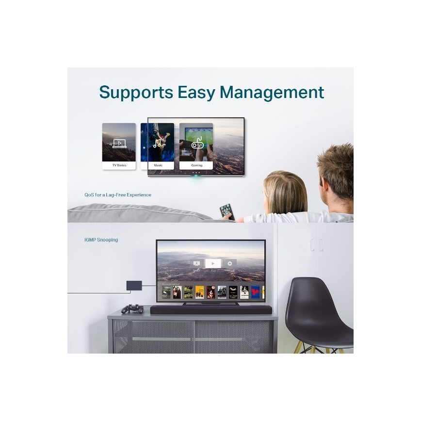 8-portowy gigabitowy przełącznik Easy Smart