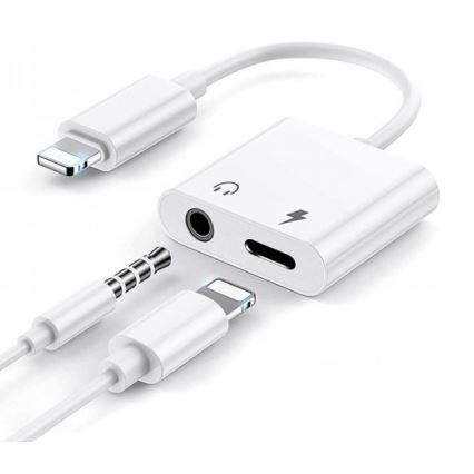 Adapter Lightning do AUX + Lightning