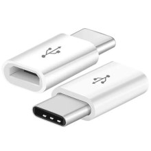 Adapter Micro USB do USB-C biały