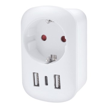 Adapter podróżny do gniazdek UK 230V 2x USB-A + 1x USB-C