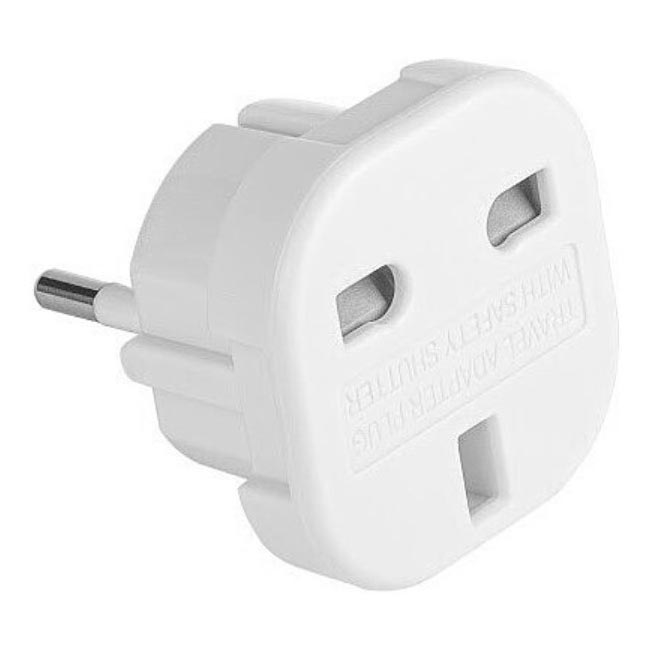 Adapter podróżny UK/EU 230V biały