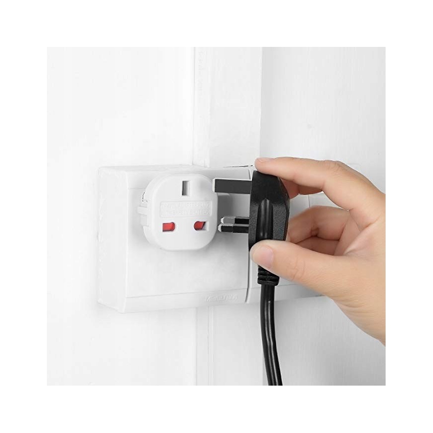 Adapter podróżny UK/EU 230V biały