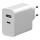 Adapter USB-C Power Delivery + USB-A 45W/230V biały