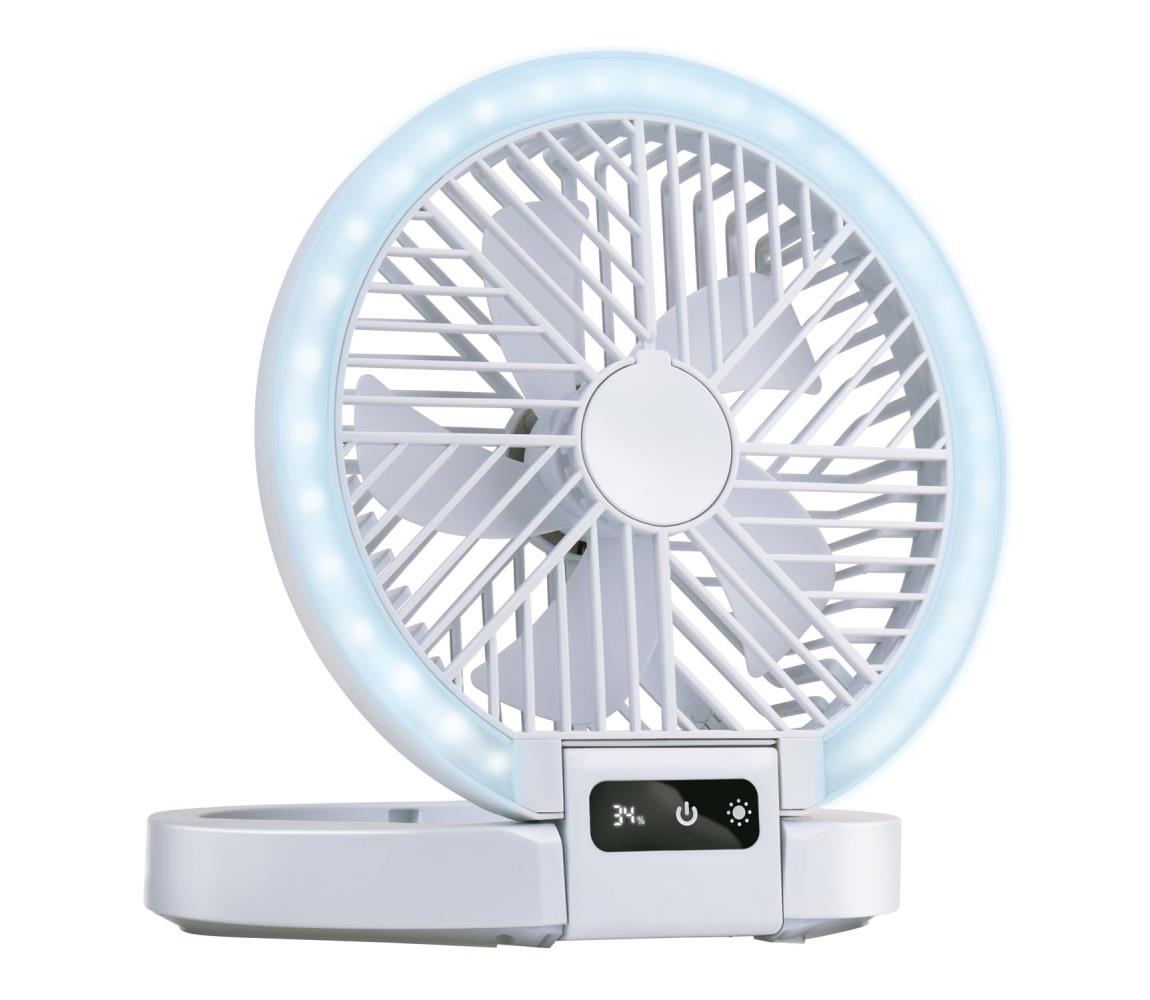 Ładowalny wentylator stołowy LED 3,7 V 1200 mAh