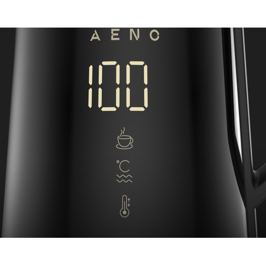 AENO - Inteligentny czajnik elektryczny z wyświetlaczem LED 1,7 l 2200 W/230 V czarny