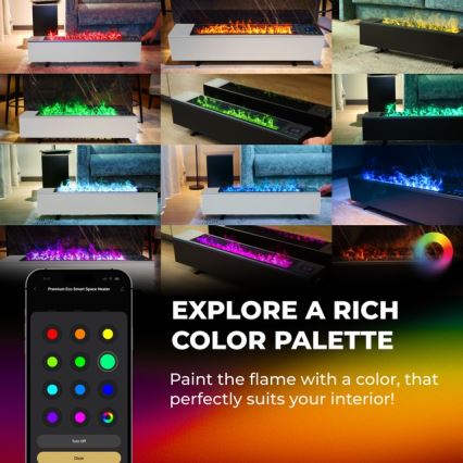 AENO - Inteligentny elektryczny grzejnik/konwektor 1000/2000W biały