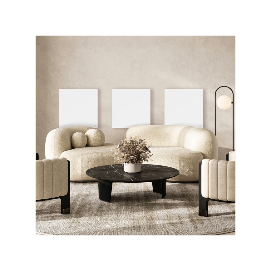 AENO - Inteligentny elektryczny panel na podczerwień 500W programator/termostat Wi‑Fi biały