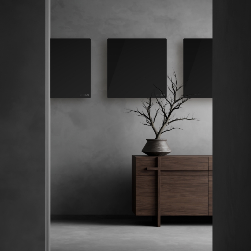 AENO - Inteligentny elektryczny panel na podczerwień 500W z programatorem/termostatem Wi-Fi biały