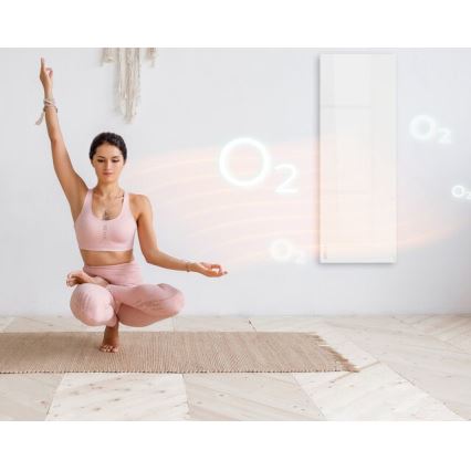 AENO - Inteligentny elektryczny panel na podczerwień 700W z programatorem/termostatem IP44 Wi-fi biały