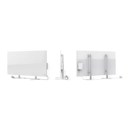 AENO - Inteligentny elektryczny panel na podczerwień z LED wyświetlacz 700W timer/termostat IP44 Wi-fi biały