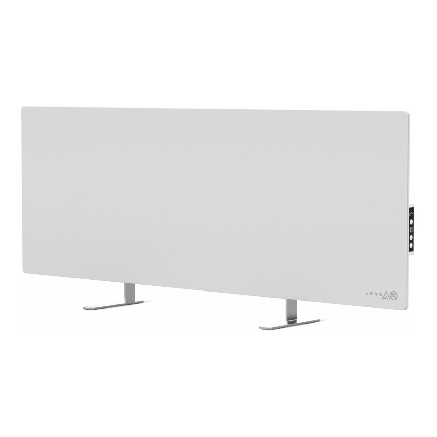AENO - Inteligentny elektryczny panel na podczerwień z LED wyświetlacz 700W timer/termostat IP44 Wi-fi biały