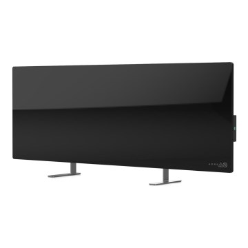AENO - Inteligentny elektryczny panel na podczerwień z LED wyświetlaczem 700W timer/termostat IP44 Wi-fi czarny