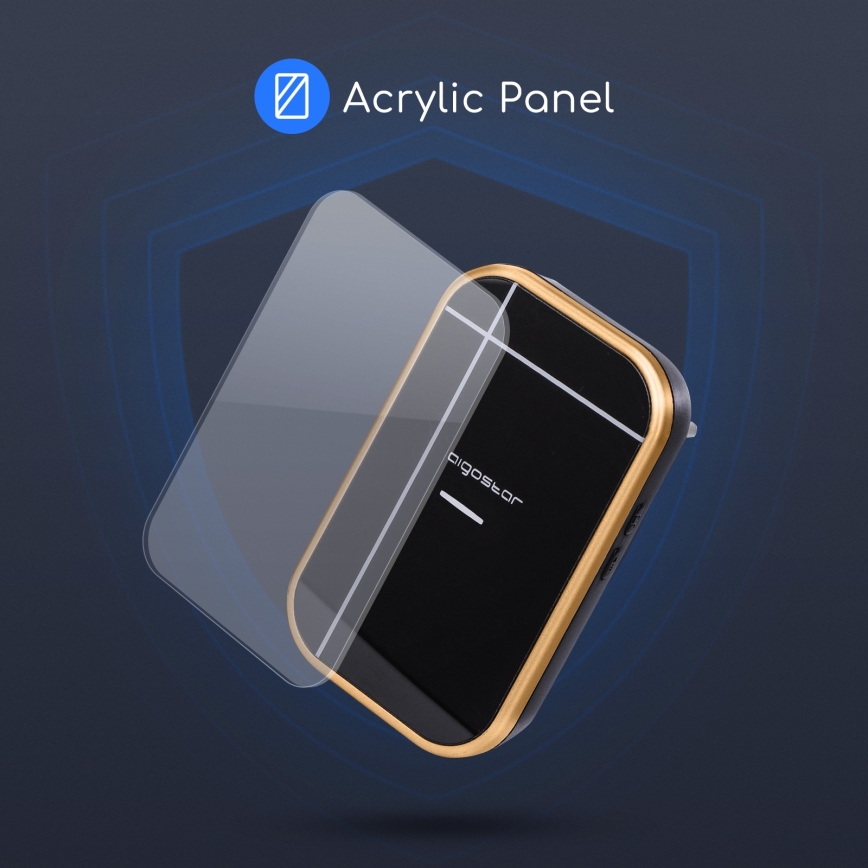 Aigostar - Bezprzewodowy dzwonek do gniazdka 230V/12V IP44 czarny