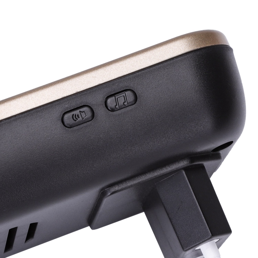 Aigostar - Bezprzewodowy dzwonek do gniazdka 230V/12V IP44 czarny