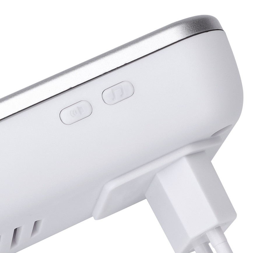 Aigostar - Bezprzewodowy dzwonek do gniazdka 230V/12V IP44 srebrny