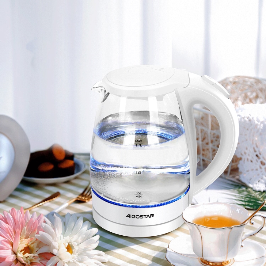 Aigostar - Czajnik 1,7l 2200W/230V biały