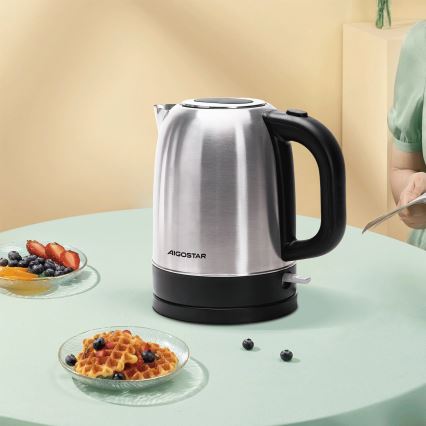 Aigostar - Czajnik 1,7l 2200W/230V matowy chrom