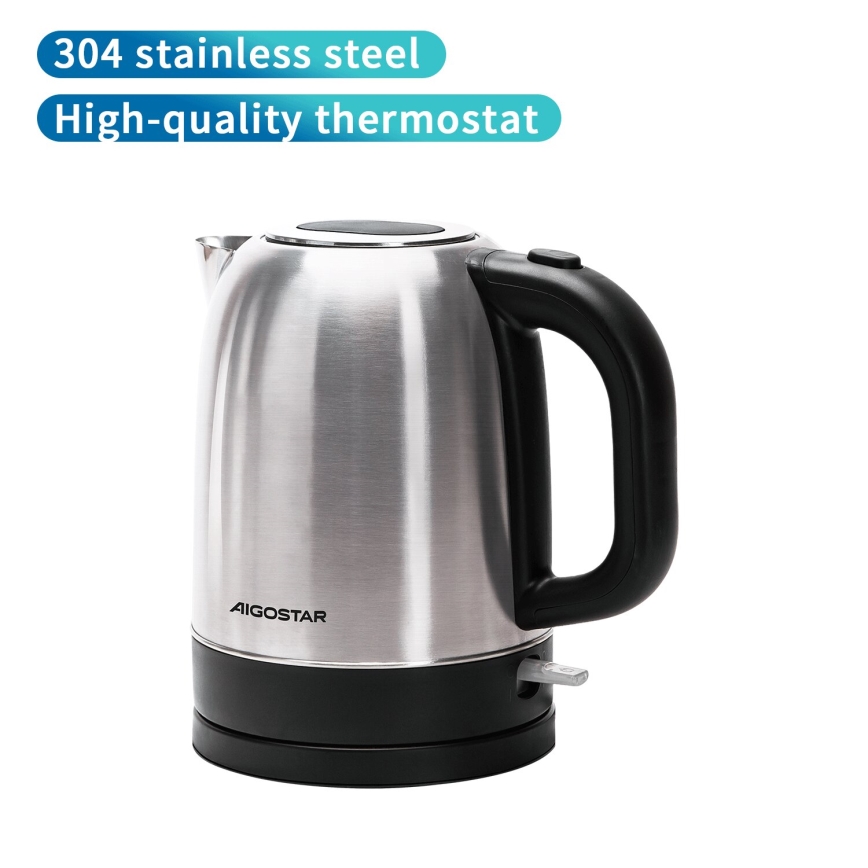 Aigostar - Czajnik 1,7l 2200W/230V matowy chrom