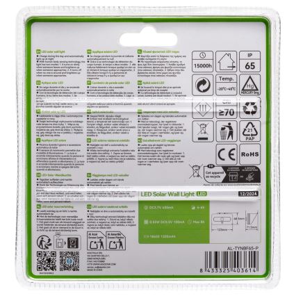 Aigostar - Czujnikowe lampy solarne LED 3,7V 6500K 500 mAh IP65 czarne