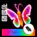 Aigostar - Dekoracja zewnętrzna LED 162xLED 42 cm IP44 motyl/wielokolorowy