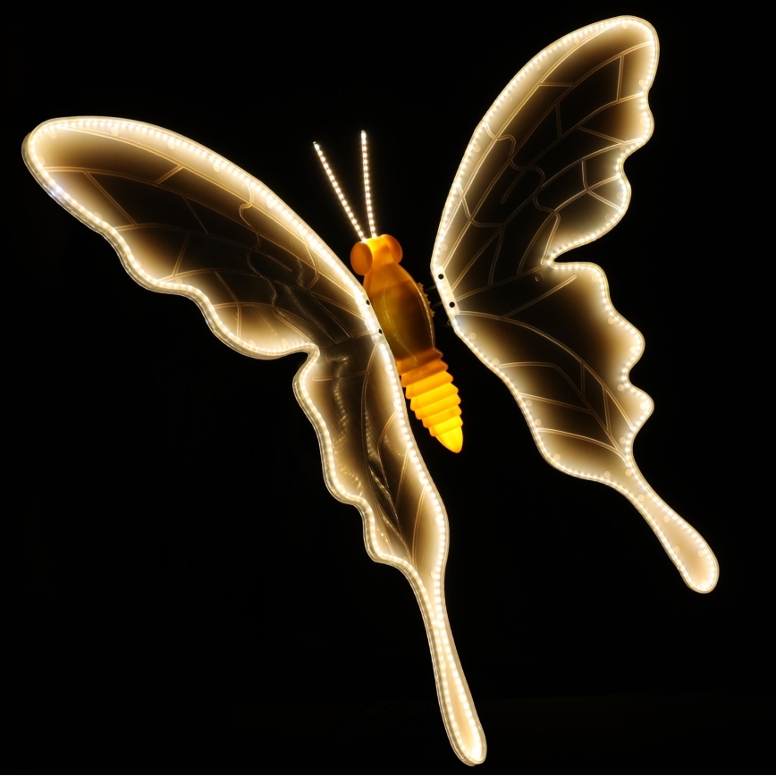 Aigostar - Dekoracja zewnętrzna LED 558 diod, 90 cm, IP44, motyl/ciepła biała