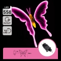 Aigostar - Dekoracja zewnętrzna LED 558xLED 90 cm IP44 motyl/różowa