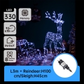 Aigostar - Dekoracja zewnętrzna LED LED/3,6W/31/230V 6500K 90/45cm IP44 renifer z saniami