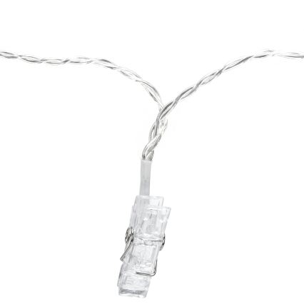 Aigostar - Dekoracyjny łańcuch LED 10xLED/5W/USB 5 m ciepła biała