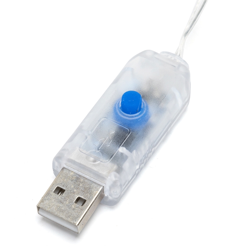 Aigostar - dekoracyjny łańcuch LED 40xLED/5W/USB 9 m ciepła biała