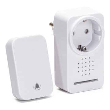 Aigostar - Dzwonek bezprzewodowy do kontaktu 1Z 230V IPX4 biały